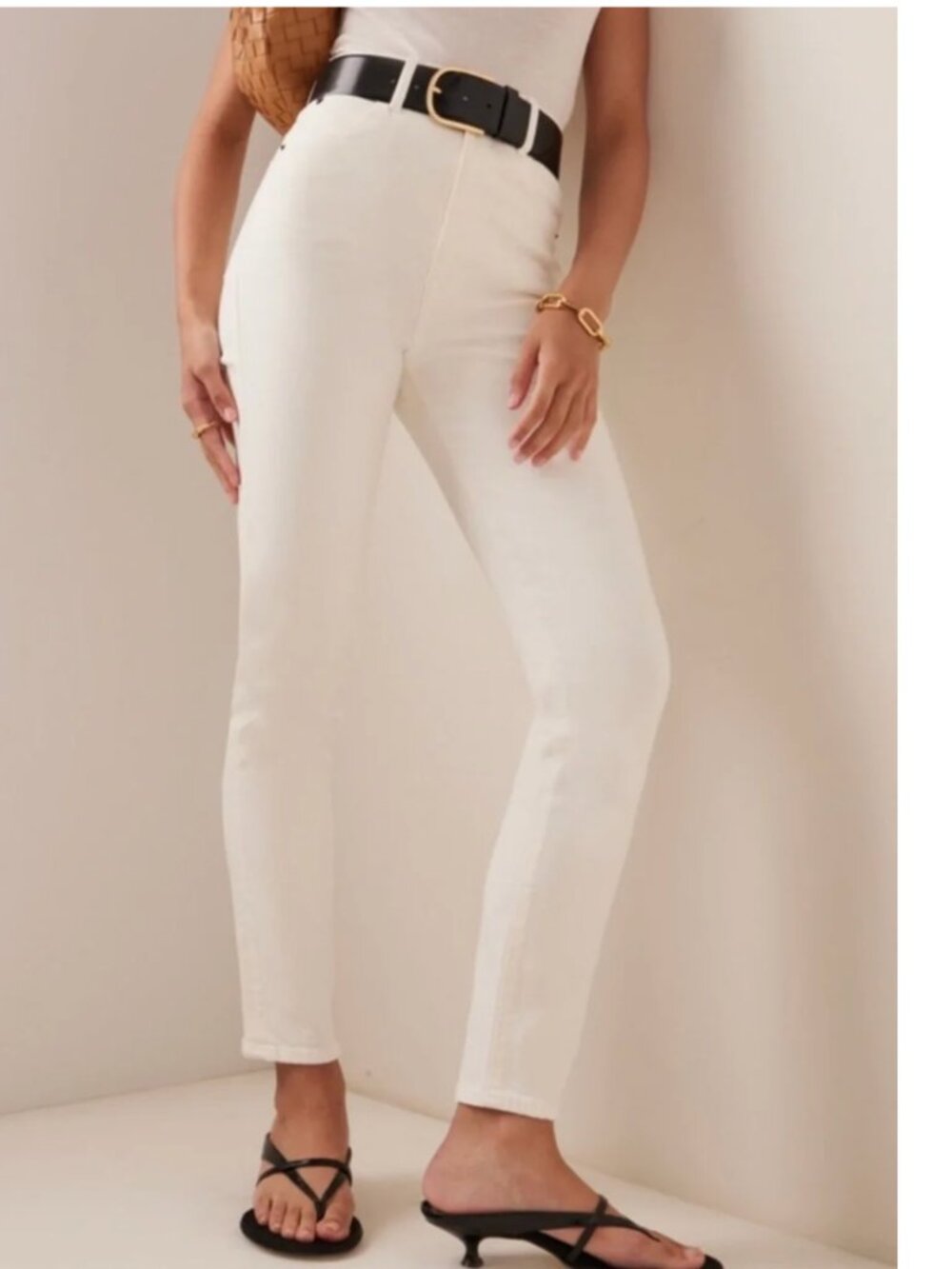 SLVRLAKE Beatnick High Rise Slim Straight Cotton Stretch Ankle Jeans 27 Minimal